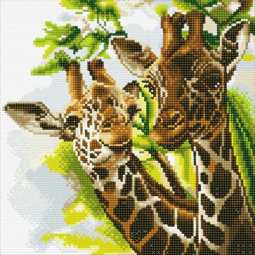 CRYSTAL ART Kit - FRIENDLY GIRAFFES