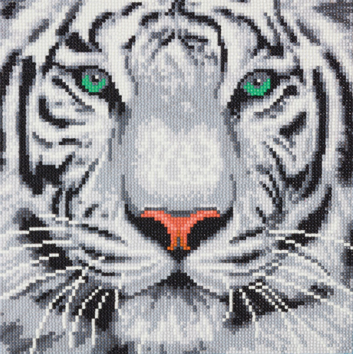 CRYSTAL ART Kit - WHITE TIGER