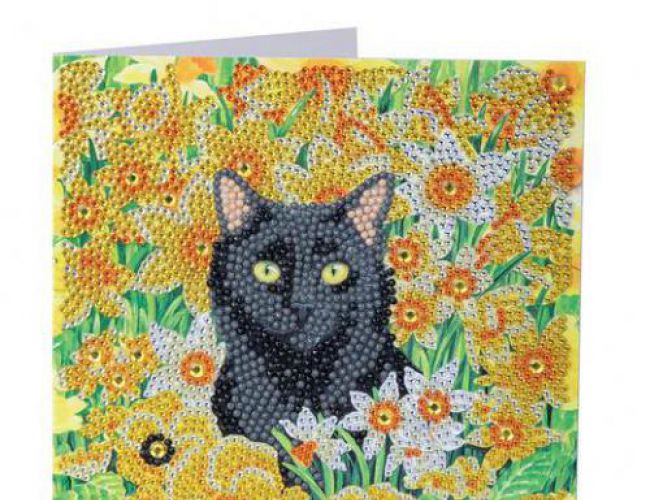 CA CARD KIT: CAT AMONG THE FLOWERS