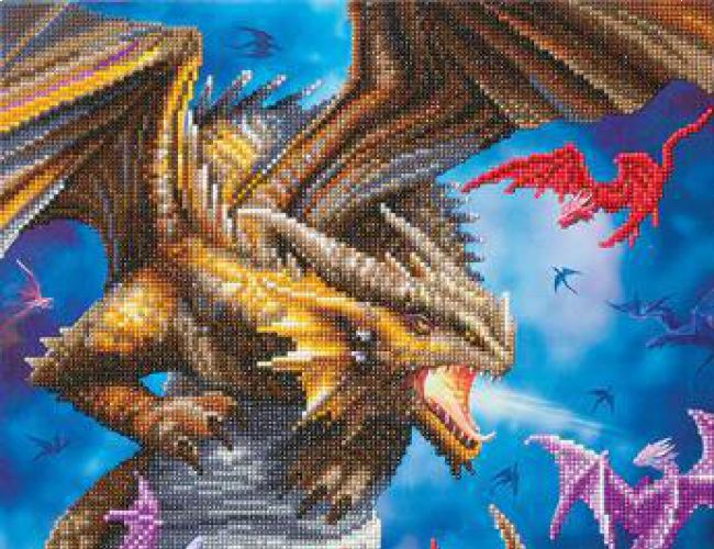 CRYSTAL ART KIT -  DRAGON CLAN