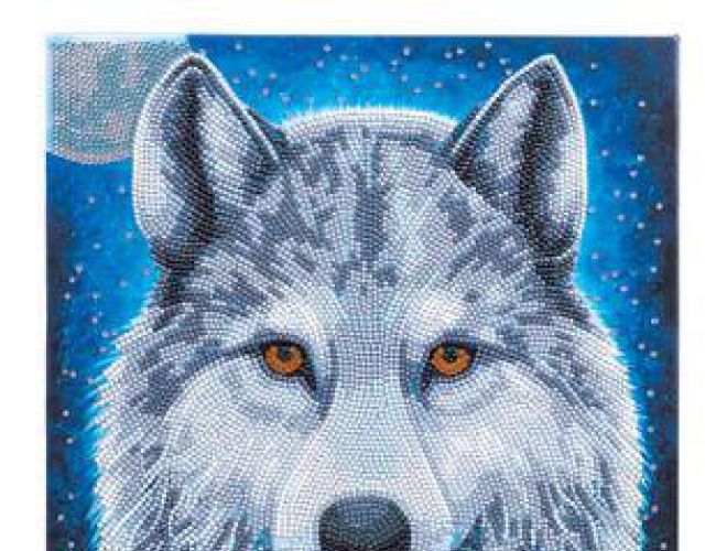 CRYSTAL ART KIT - MEDIUM - MOONLIGHT WOLF