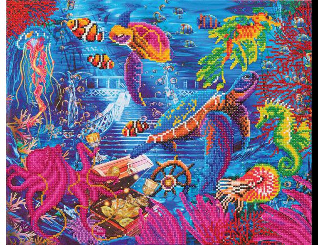 CRYSTAL ART KIT (L) -  SEA LIFE