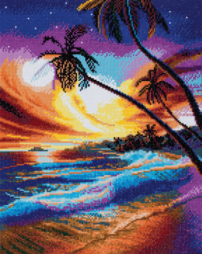 CRYSTAL ART KIT - TROPICAL BEACH