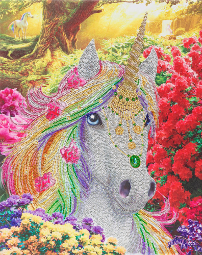 CRYSTAL ART KIT -  UNICORN FOREST