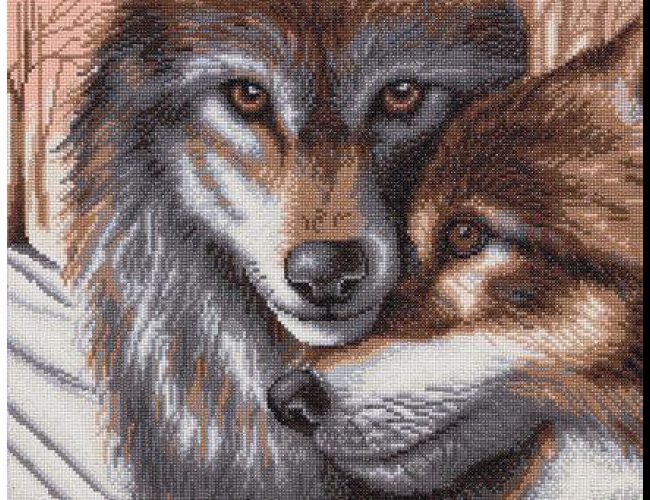CRYSTAL ART KIT - WOLVES: A WINTERS TALE