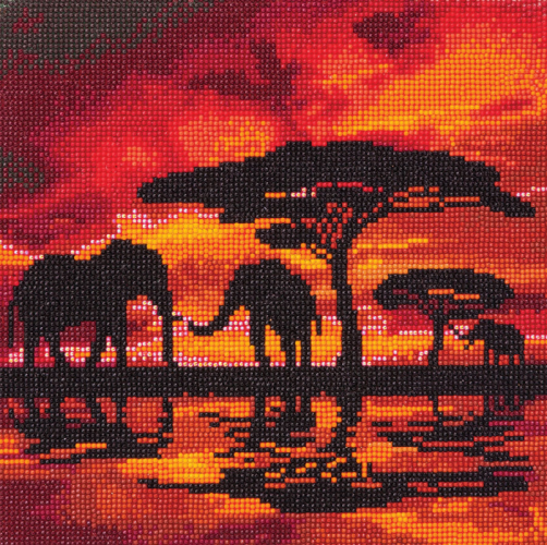 CRYSTAL ART KIT - ELEPHANT SILHOUETTE