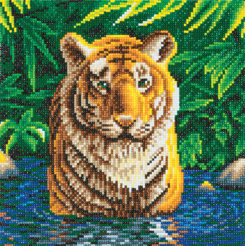 CRYSTAL ART KIT - TIGER POOL