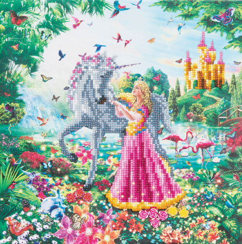 CRYSTAL ART Kit - PRINCESS AND THE UNICORN