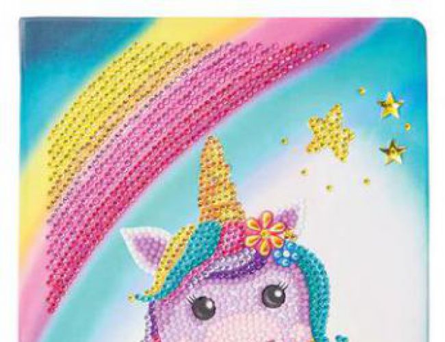 CRYSTAL ART NOTEBOOK - UNICORN SMILE