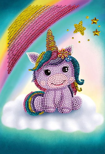 CRYSTAL ART NOTEBOOK - UNICORN SMILE