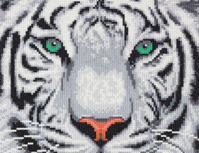 CRYSTAL ART Kit - WHITE TIGER