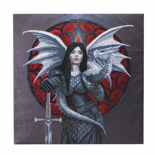 CRYSTAL ART XL - VALOUR THE DRAGON WARRIOR (MSRP $99.99)