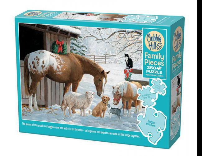 COBBLE HILL FAMILY PUZZLE: WINTER BARNYARD (350 PCS)
