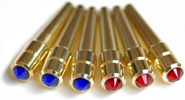 CRIBBAGE PEGS BRASS W/ CRYSTAL