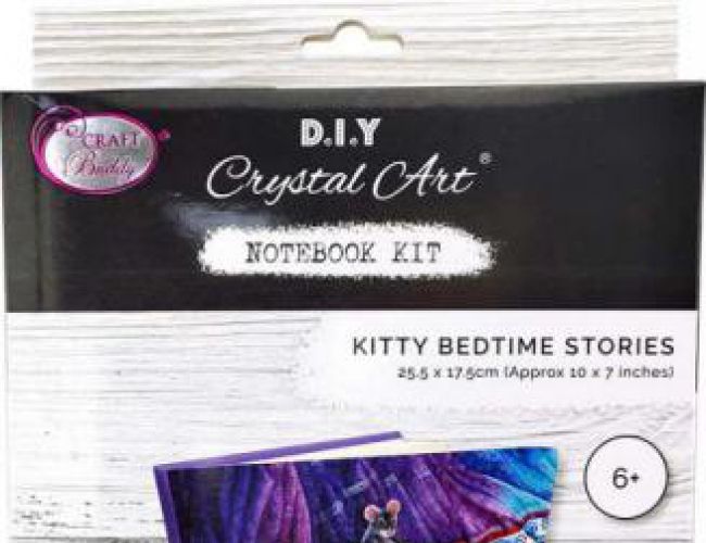 CRYSTAL ART NOTEBOOK - KITTY BEDTIME STORIES