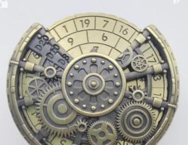 METAL DICE SPINNER - STEAMPUNK GOLD (IN A BOX)