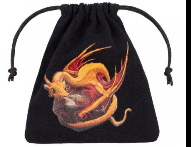 DICE BAG - DRAGON (BLACK AND ADORABLE)