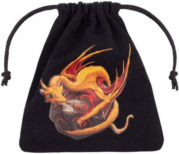 DICE BAG - DRAGON (BLACK AND ADORABLE)