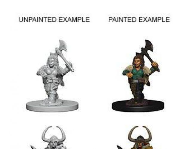 DND UNPAINTED MINIS: DWARF FEMALE BARBARIAN