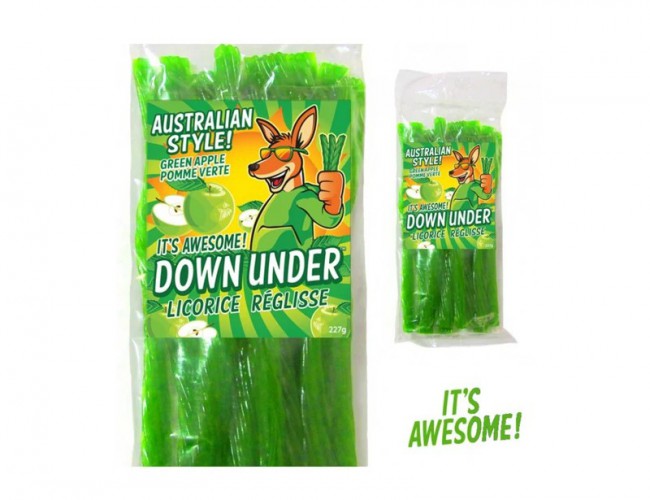DOWN UNDER AUSTRALIAN STYLE LICORICE - GREEN APPLE