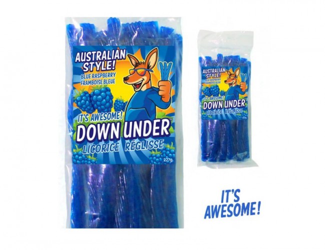 DOWN UNDER AUSTRALIAN STYLE LICORICE - BLUE RASPBERRY