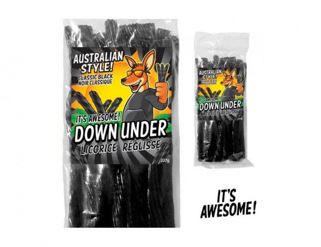 DOWN UNDER AUSTRALIAN STYLE LICORICE - BLACK