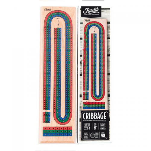 CLASSIC 3 CRIBBAGE BOARD W/ PEGS