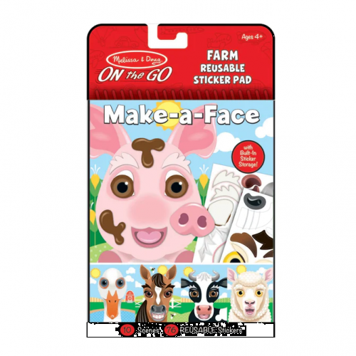 MAKE A FACE REUSABLE STICKER PAD - FARM