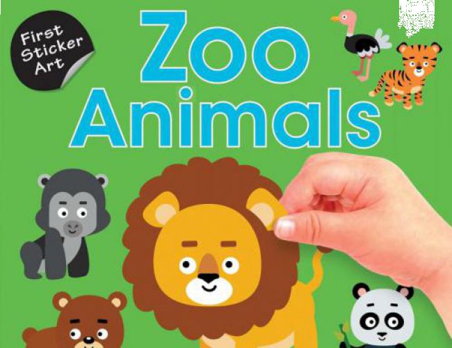 FIRST STICKER ART: ZOO ANIMALS