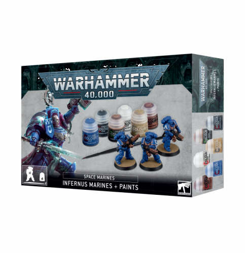 INFERNUS SPACE MARINES + PAINTS (MSRP $45)