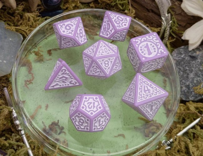 MYSTERY DICE GOBLIN - ORNATE LAVENDER DICE