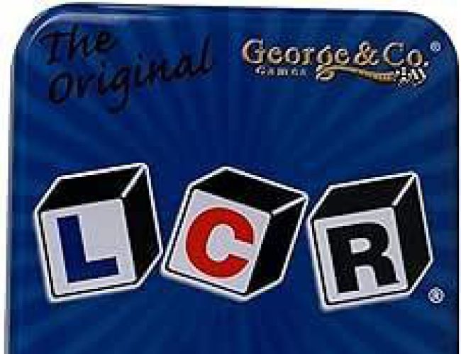 LEFT CENTER RIGHT GAME TIN (BLUE TIN)