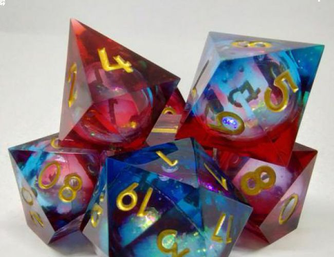 MAELSTROM OF DREAMS DICE - BLUE/RED (7 DIE SET)