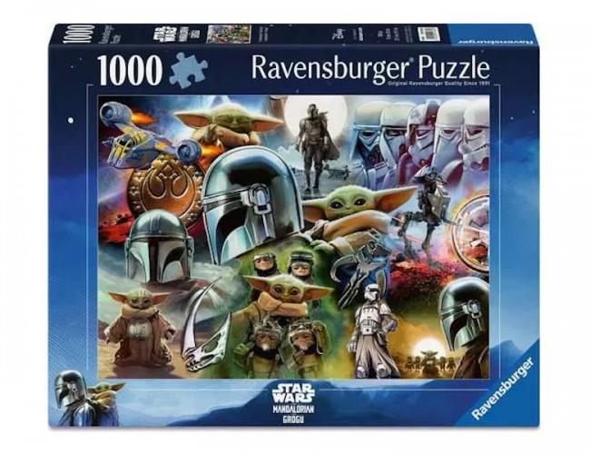 RAVENSBURGER PUZZLE 1000 PCS - STAR WARS THE MANDALORIAN AND GROGU