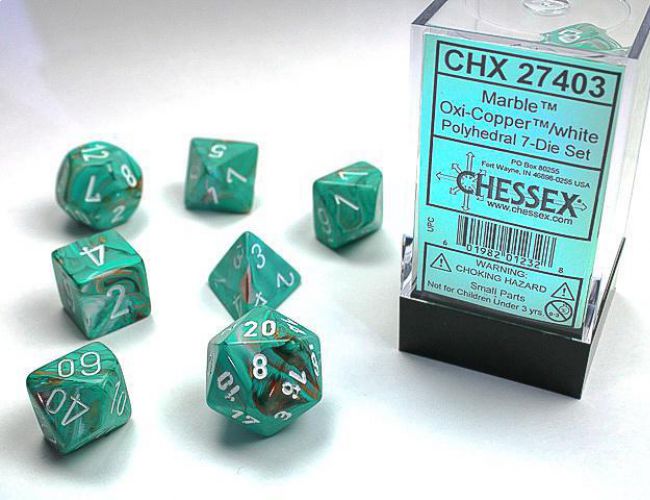 CHX DICE BLOCK 27403 - FESTIVE OXI-COPPER/WHITE (7 DIE SET)
