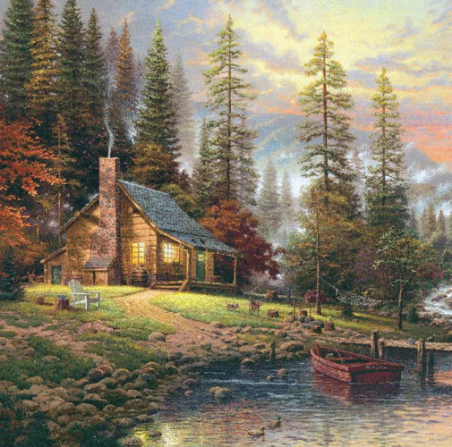 PAINT BY NUMBERS (MED) - A PEACEFUL RETREAT