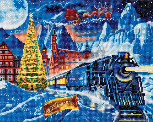 CRYSTAL ART KIT (L) - POLAR EXPRESS