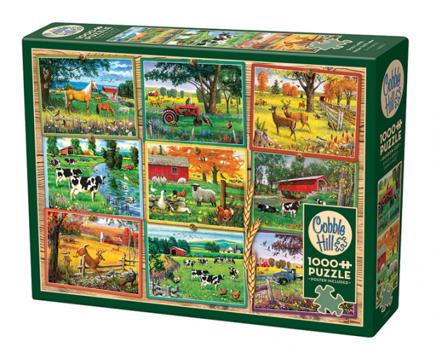 COBBLE HILL 1000 PCS POSTCARDS FROM THE FARM