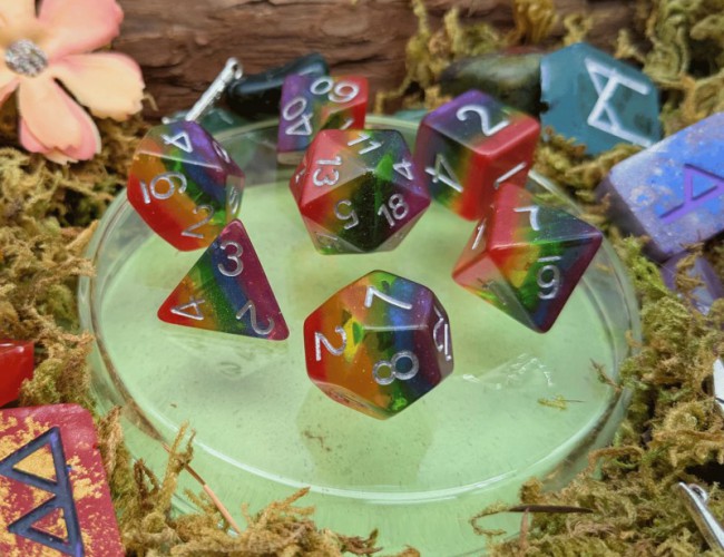 MYSTERY DICE GOBLIN - PRIDE RAINBOW DICE SET