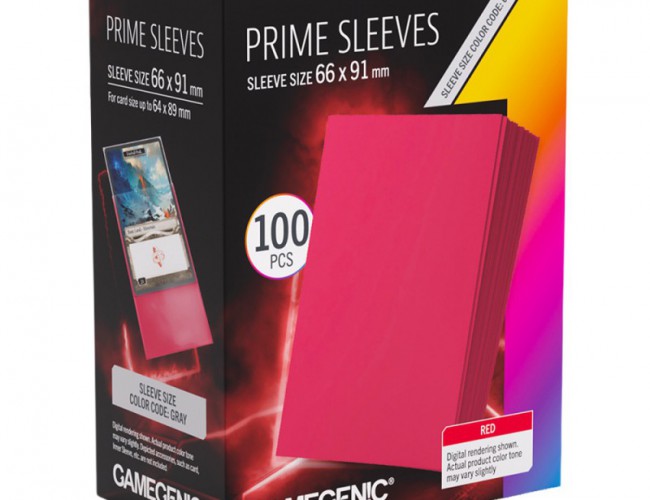 GAMEGENIC PRIME SLEEVES 100 PCS - RED