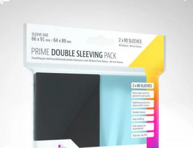 PRIME DOUBLE SLEEVING PACK (2X80 BLACK/CLEAR)