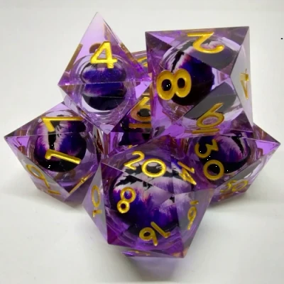 BEHOLDER EYE DICE (MIRRORS TO THE SOUL) - PURPLE (IN A BOTTLE WITH A SCREW-CAP)