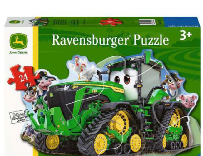 RAVENSBURGER 24 JOHN DEERE TRACTOR SHAPED SUPER SIZED FLOOR PUZZLE