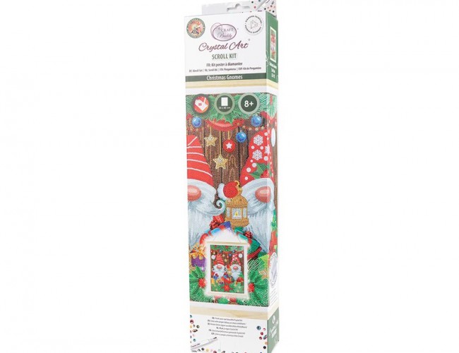 CRYSTAL ART SCROLL KIT - CHRISTMAS GNOMES