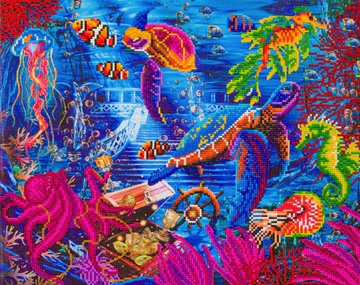 CRYSTAL ART KIT (L) -  SEA LIFE