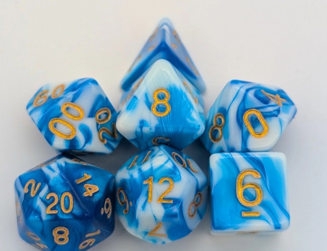 MYSTERY DICE GOBLIN - TWO TONE SKY BLUE DICE