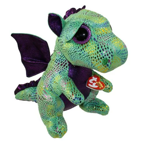 BEANIE BOOS LARGE - CINDER GREEN DRAGON