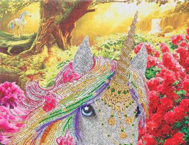 CRYSTAL ART KIT -  UNICORN FOREST