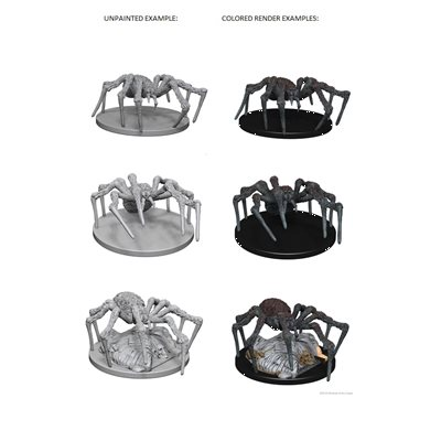 D&D UNPAINTED MINIS: SPIDERS